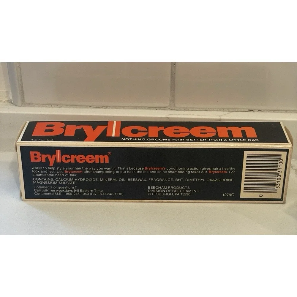 Vintage Brylcreem Hair Styling Gel Conditioning 4.5 fl oz Original New Old Stock
